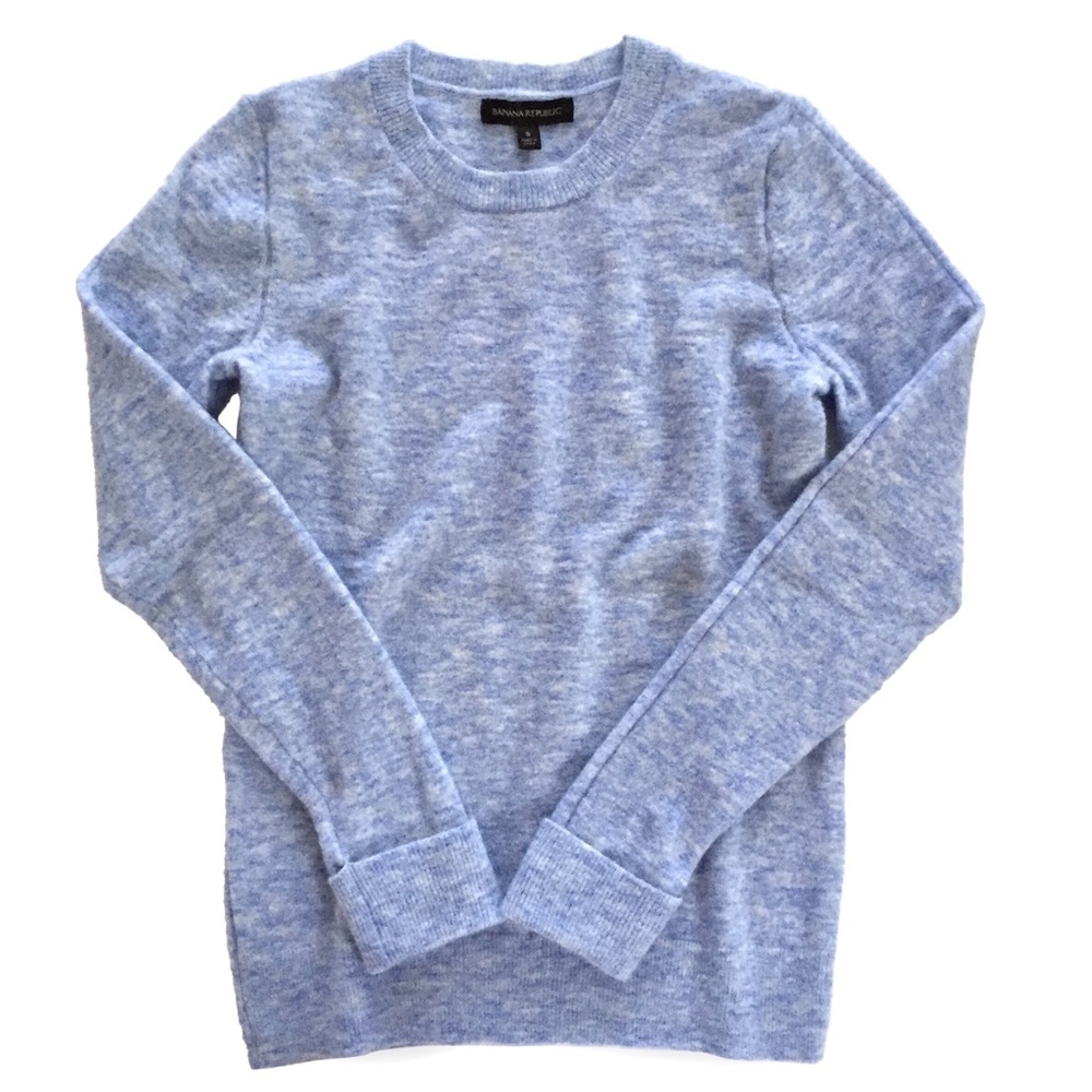 Banana Republic Aire Cuffed Crew Neck Wool Sweater